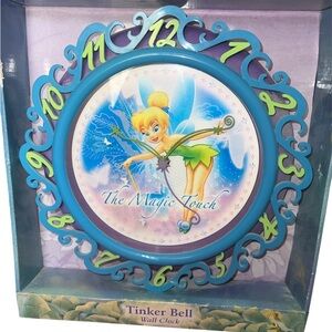 Disney Tinker Bell Blue and Green Wall Clock